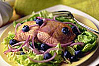 Blueberry salmon salad