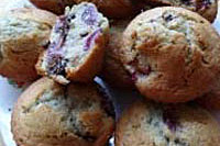 Cherry-chocolate muffins 