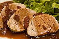 Filet de porc aux herbes et cerises